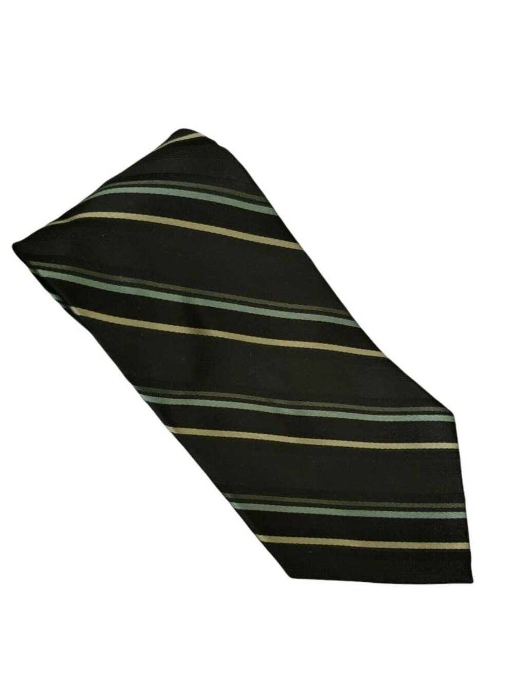 Axcess Silk Tie Black Striped Mens Necktie Menswear Career Business